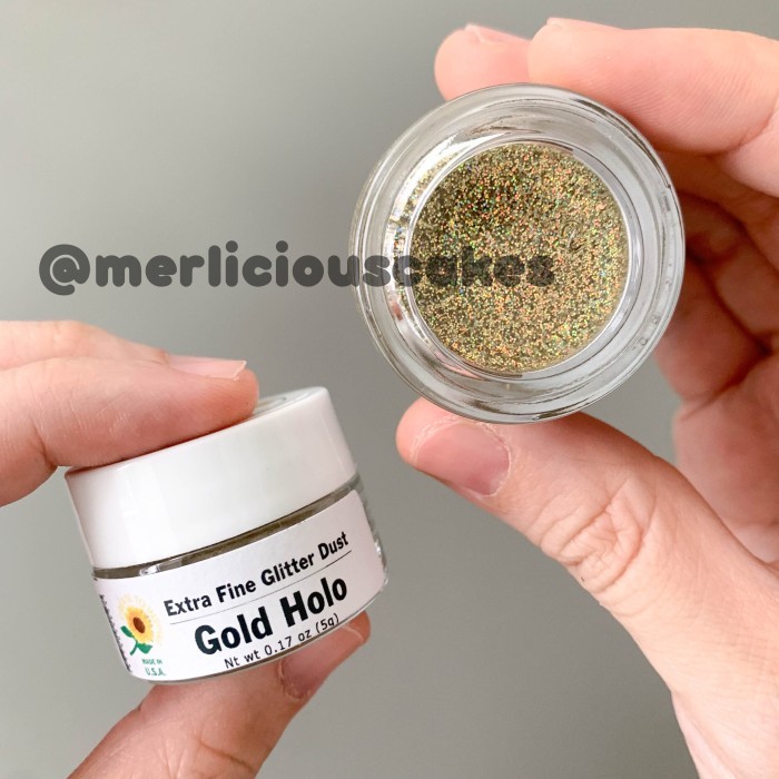 

paling diminati] 5 Gram Gold Hologram Non Toxic Glitter Disco Dust Sunflower Sugar Art