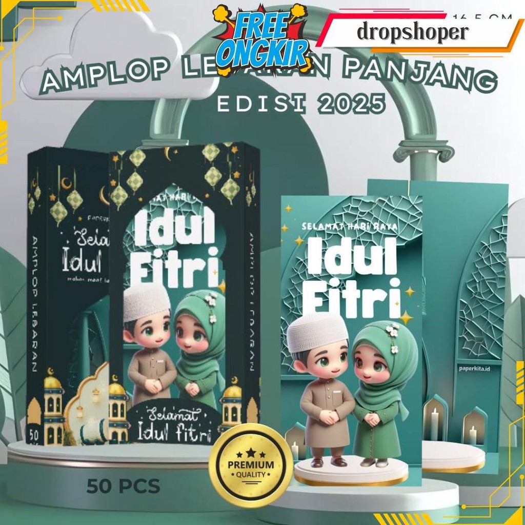 

Amplop Lebaran 2025 Premium Jumbo Isi 50 Pcs Tema Islami Desain Masjid 3D Bulan Sabit Lentera Terlaris