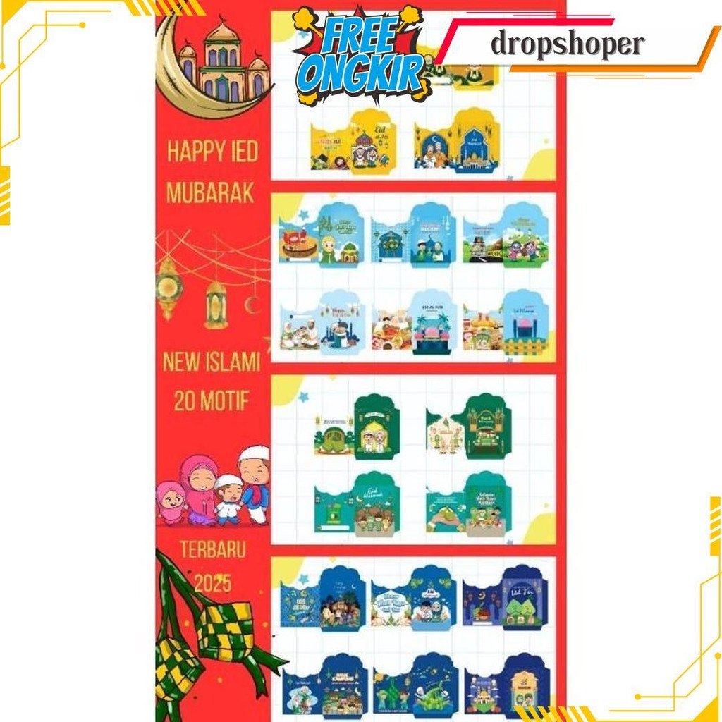 

10 Pcs Amplop Lebaran Labu-Labubu 2025 Siap Pakai (Medium Size 7 X 12 Atau 11 Cm) Terlaris