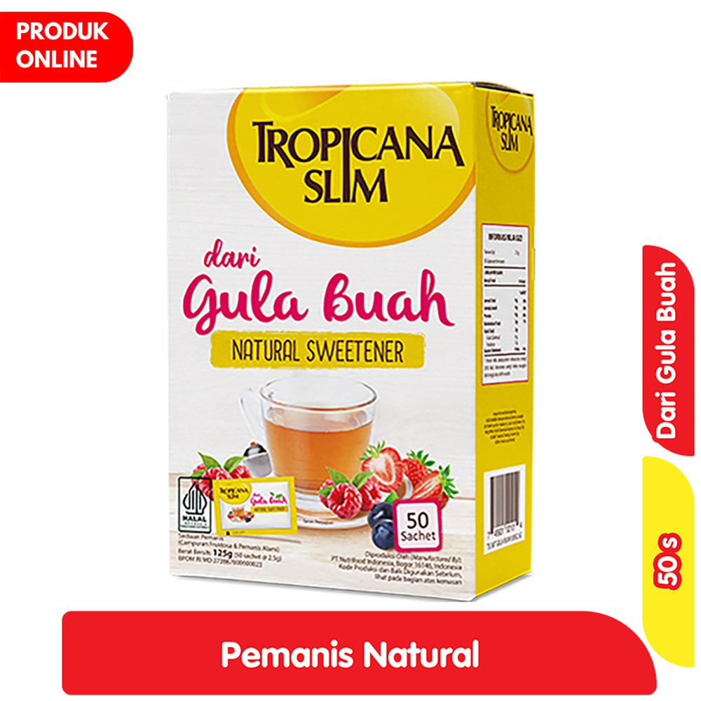 

Tropicana Slim Pemanis Alami Gula Buah 50 pcs