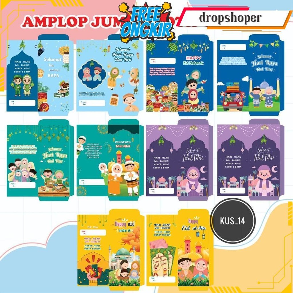 

Paket 50 Pcs Amplop Lebaran 2025 | Amplop Thr Murah Original Produk