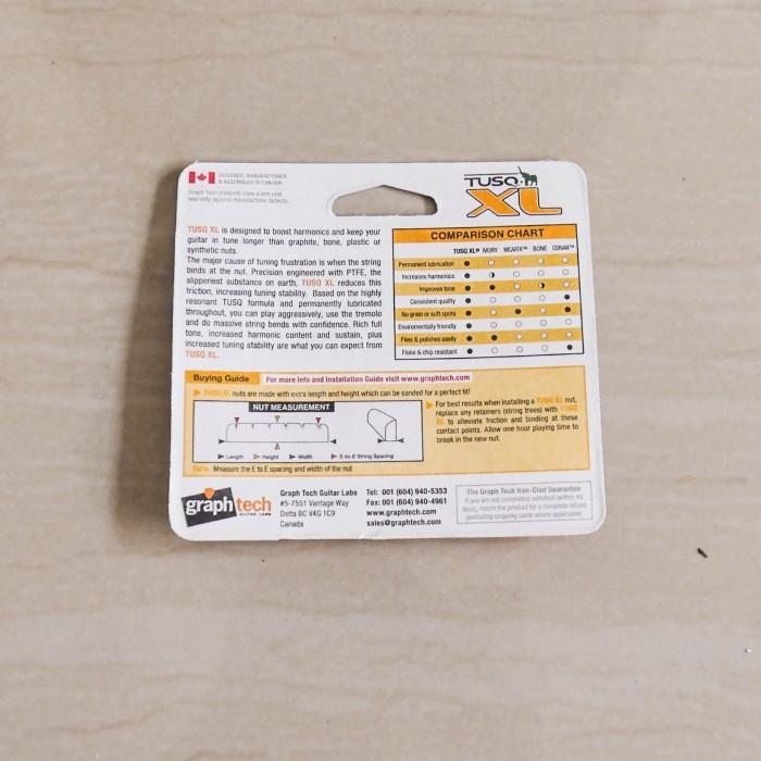 New Graphtech PQL-6041-00 Nut untuk Gitar Yamaha Pacifica dan sejenisnya