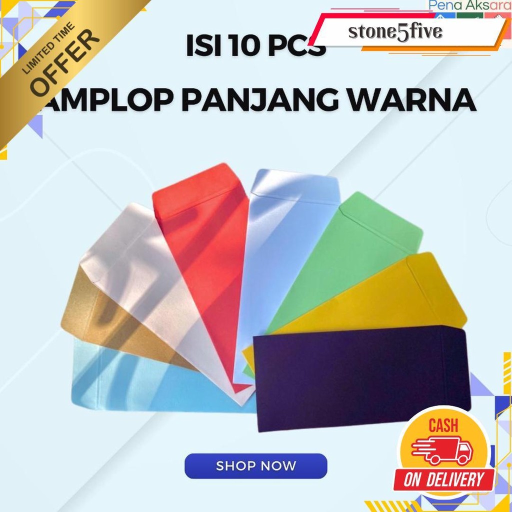 

Isi 10 Amplop Panjang / Angpau Warna Amplop Uang / Amplop Lebaran / Amplop Imlek / Angpau Lebaran / Angpau Imlek Gratis Ongkir