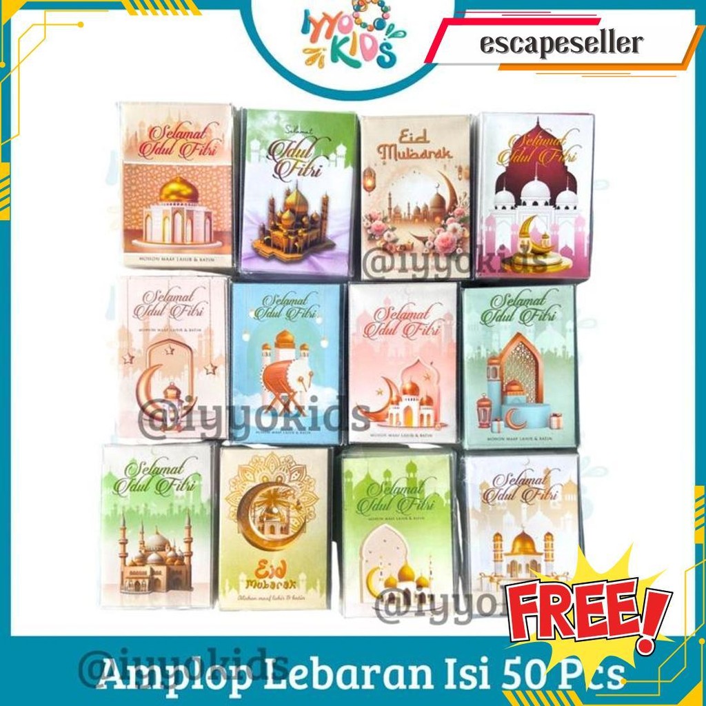 

Iyyo Kids | Isi 50 Lembar Amplop Thr Lebaran Idul Fitri Murah / Angpao Thr Motif Lucu Terlaris