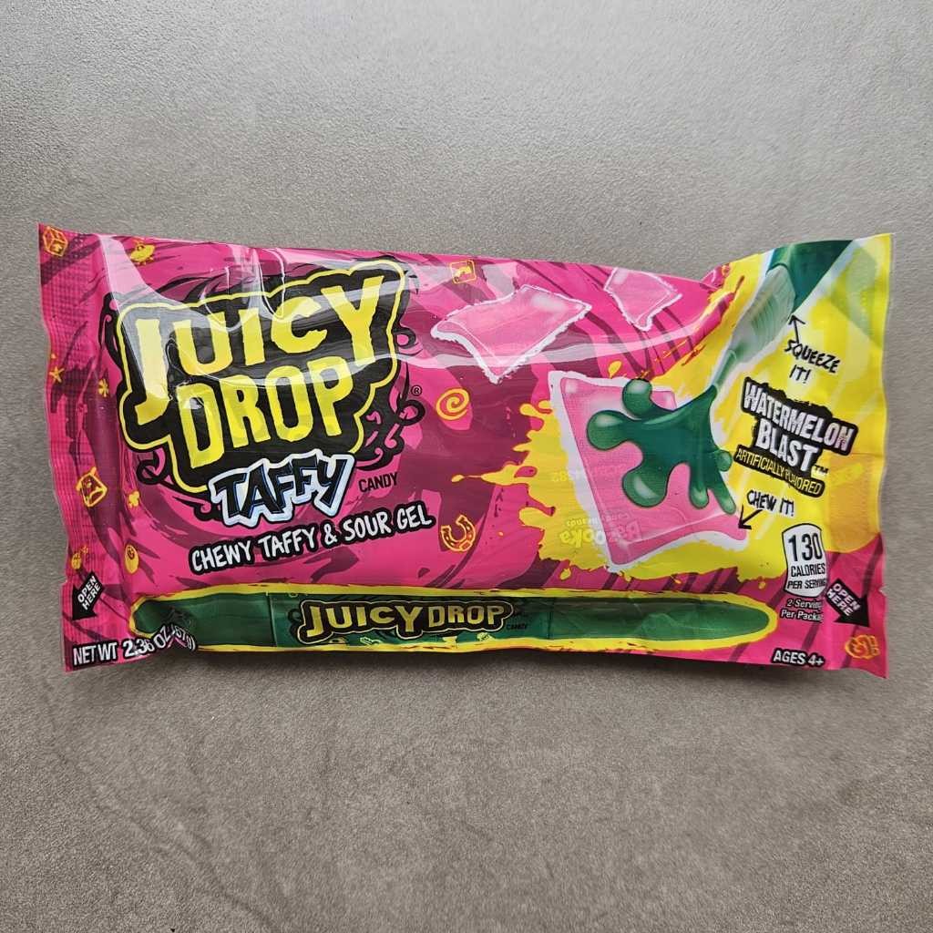 

Juicy Drop Taffy Chewy Candy with Sour Gel Pen Permen Kunyah ginUSA