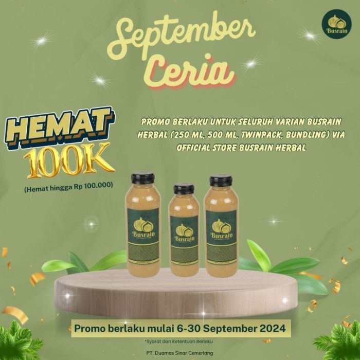 

TERLARIS BUSRAIN HERBAL JUS BAWANG PUTIH TUNGGAL MURAH!!! MURAH