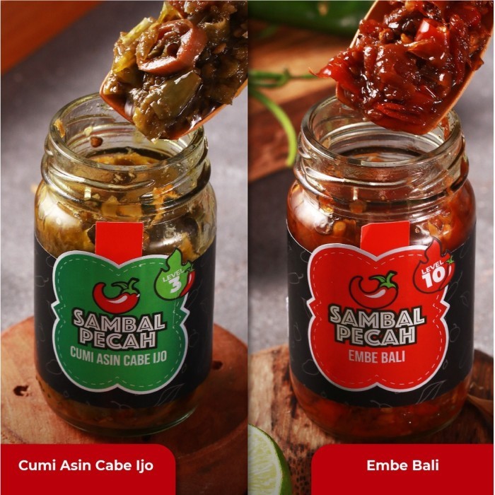

TERLARIS SAMBAL PECAH - BUNDLING SET 1 (2 JAR NETTO 100 GRAM) MURAH!!! MURAH
