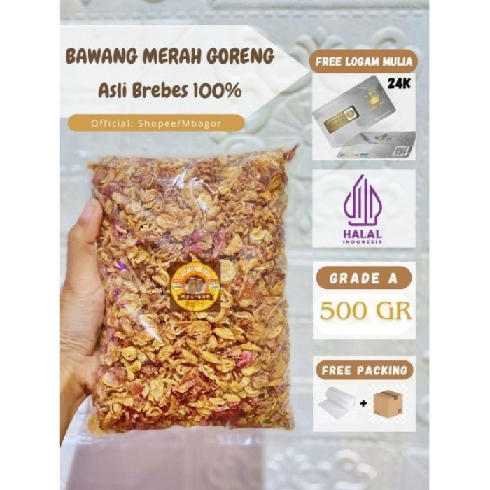 

TERLARIS BAWANG GORENG 500 GRAM ASLI BREBES TANPA CAMPURAN RENYAH KRIUK MURAH!!! MURAH