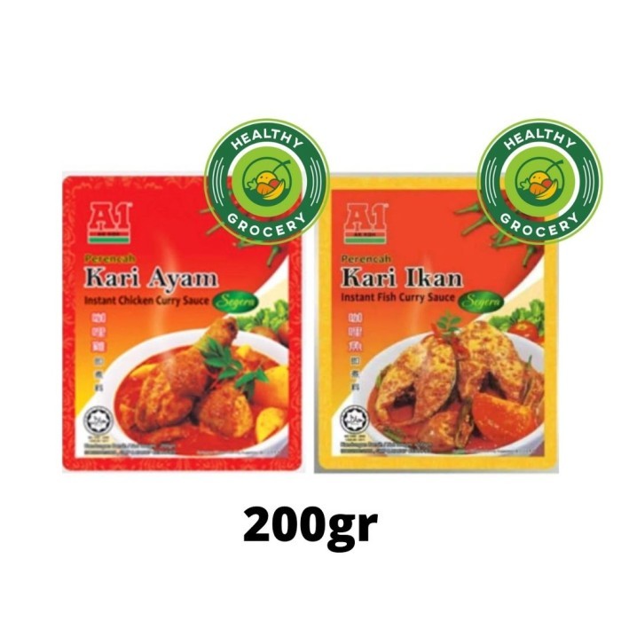 

TERLARIS A1 INSTAN CURRY SAUCE 200GR / CHICKEN / FISH / PERENCAH KARI AYAM / PERENCAH KARI IKAN