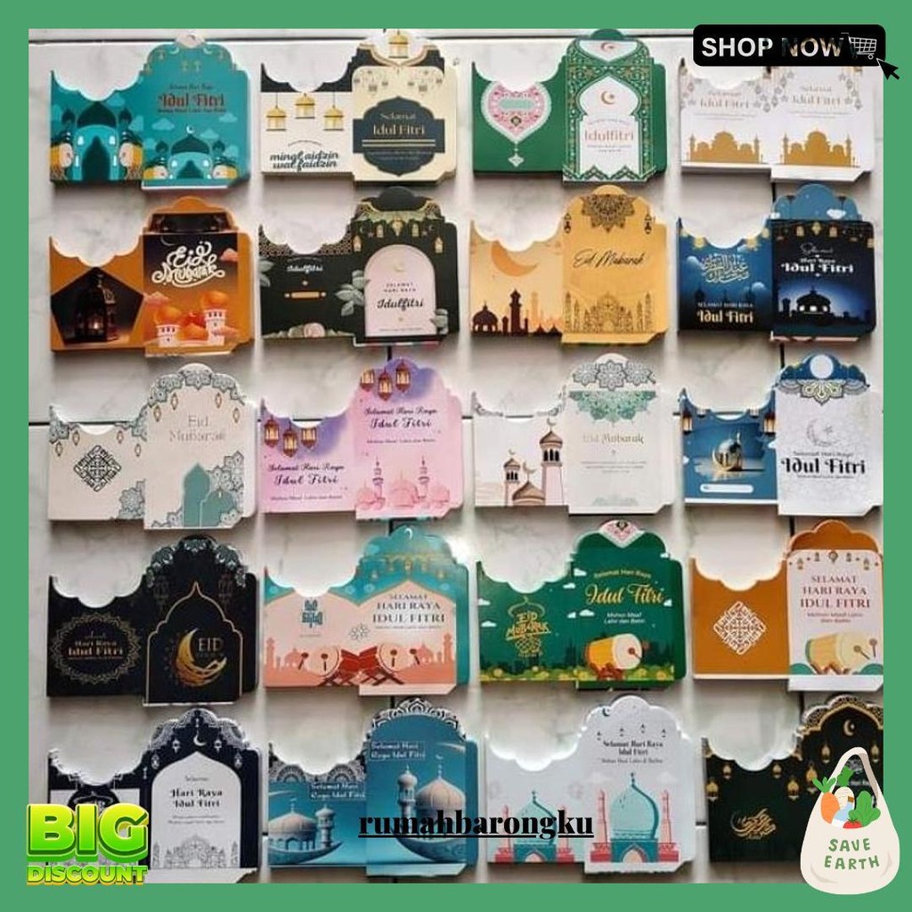 

( 100 Lembar) Belum Di Lem, Amplop Lebaran Medium Motif Muslim, Free Plastik Siap Kirim