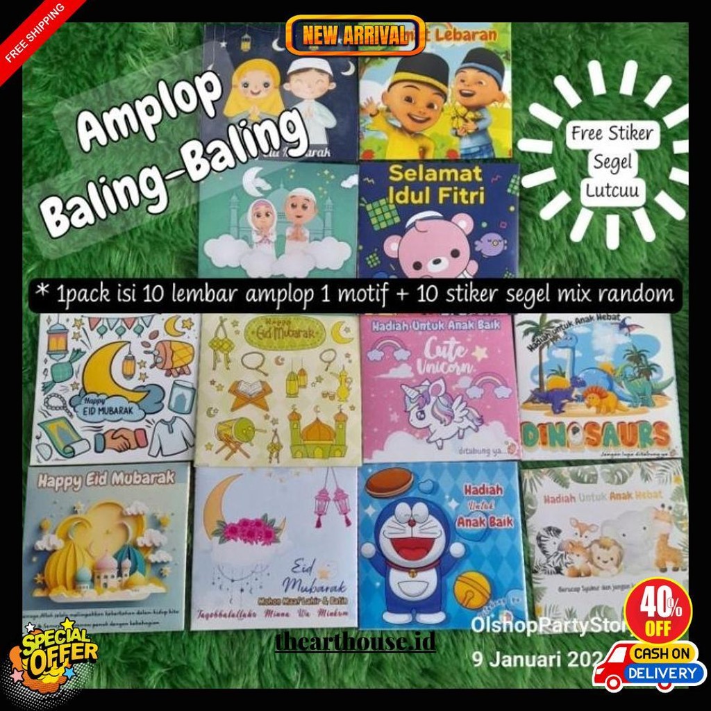 

10Pcs Amplop Baling / Amplop Unik Lebaran Gratis Ongkir