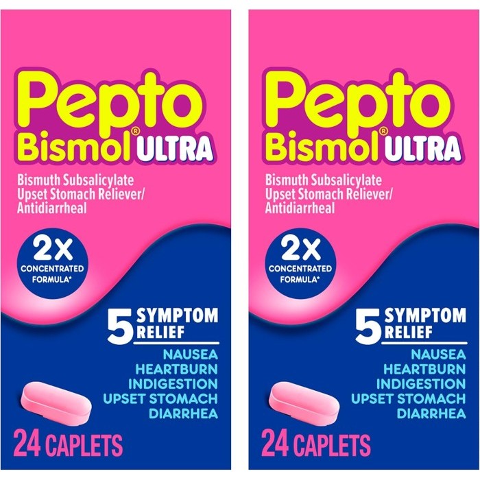 Pepto Bismol Caplets Ultra for Nausea, Heartburn, Indigestion,