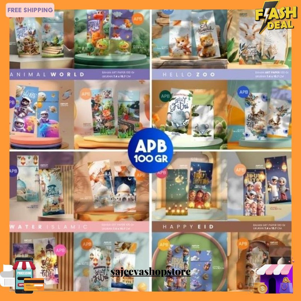 

Amplop Lebaran | Bahan Art Paper 120Gr | Amplop Lebaran Mini Idul Fitri | Amplop Isi 100Pcs | Amplop Isi 4 Desain Bisa Cod