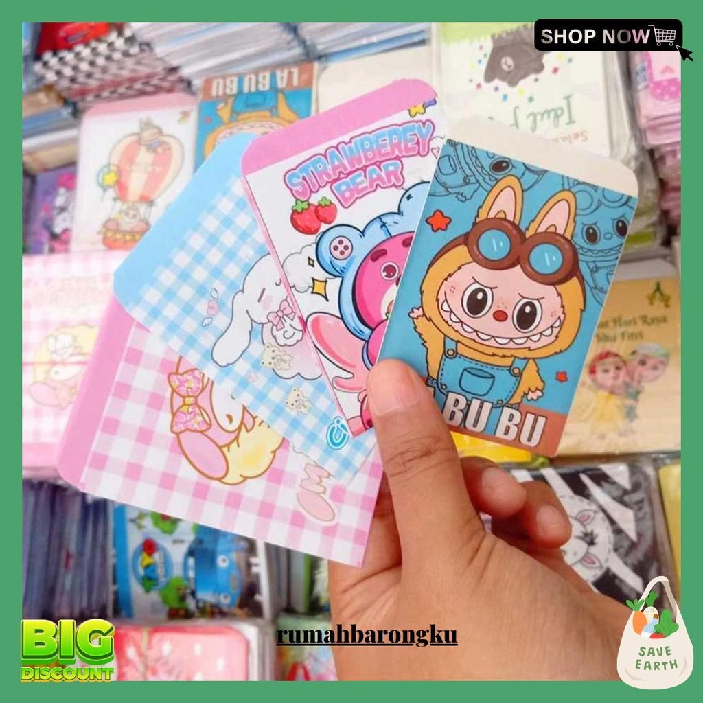 

Amplop Lebaran Mini Karakter Lucu Labubu Sanrio Snack 10Pcs Termurah Banget