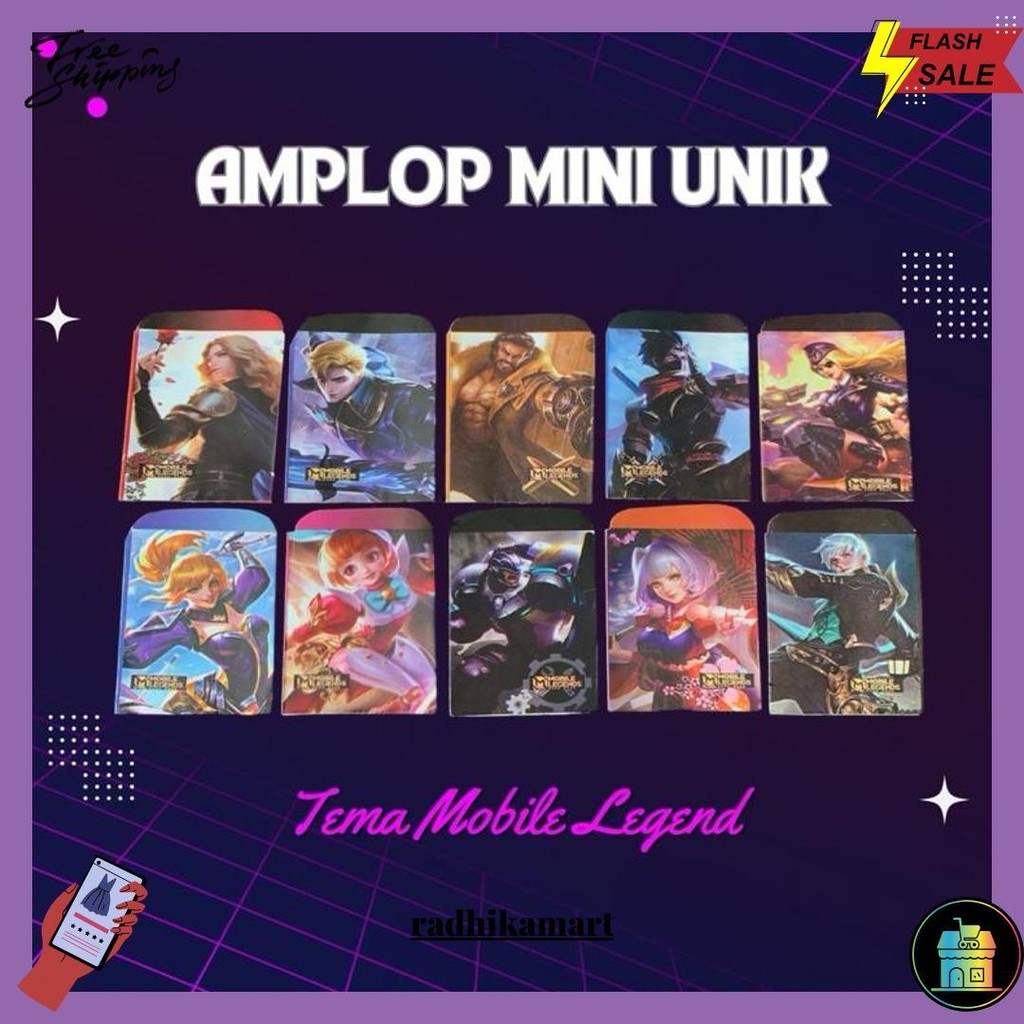 

(Paket Usaha Lebih Murah) 100Pcs Amplop Lebaran Mini Atm/ Resto/ Muslim / Mobile Legend / Aesthetic Siap Pakai/ Siap Terlaris