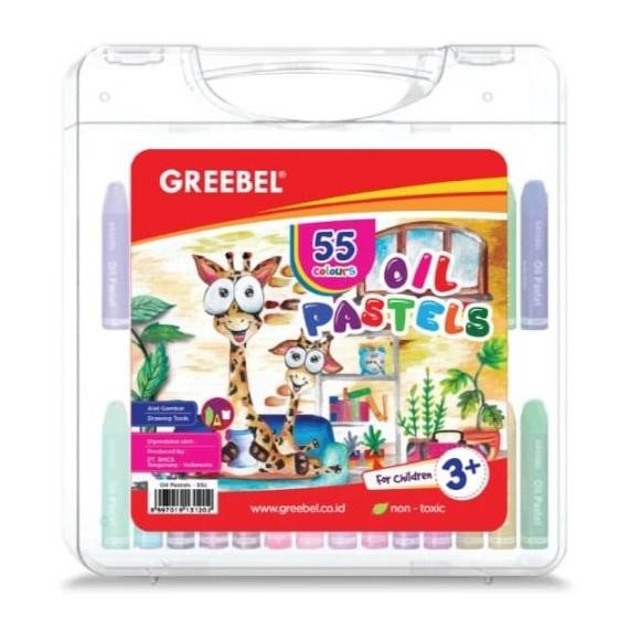 

TERMURAH Krayon Greebel Kids Oil Pastel Crayon 55 Color/ Warna Or42