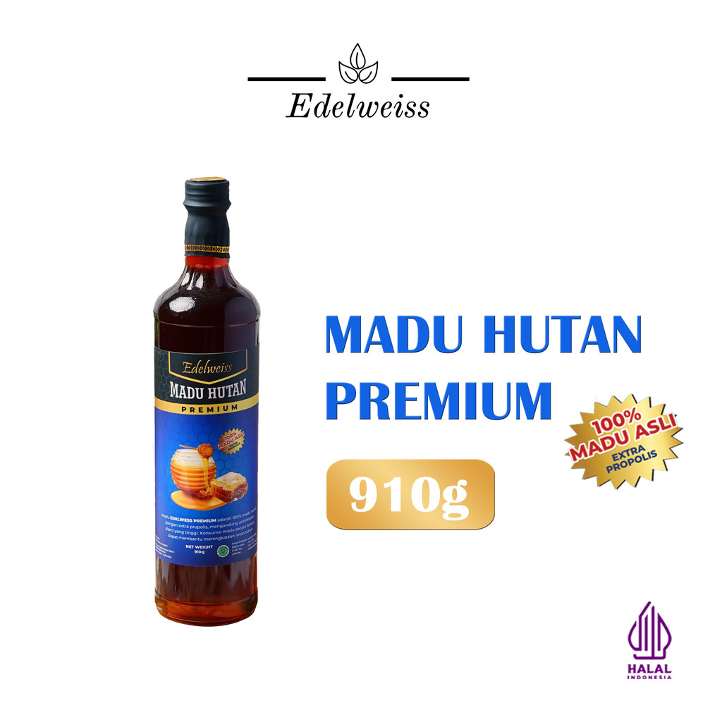 

Edelweiss madu hutan premium extra propolis 910gr