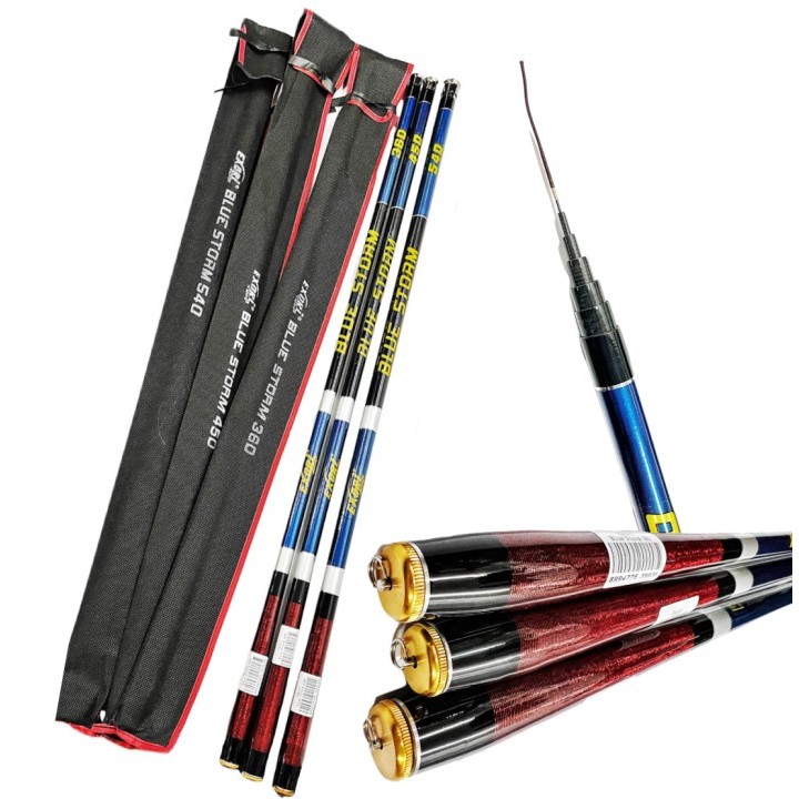 Pancing Full Set Joran Exori Blue Storm Full Carbon