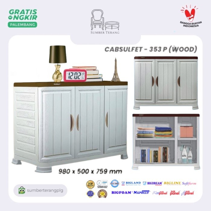 Lemari Tv Plastik Meja Tv Buffet Lemari Plastik Napolly Cabsulfet 353P