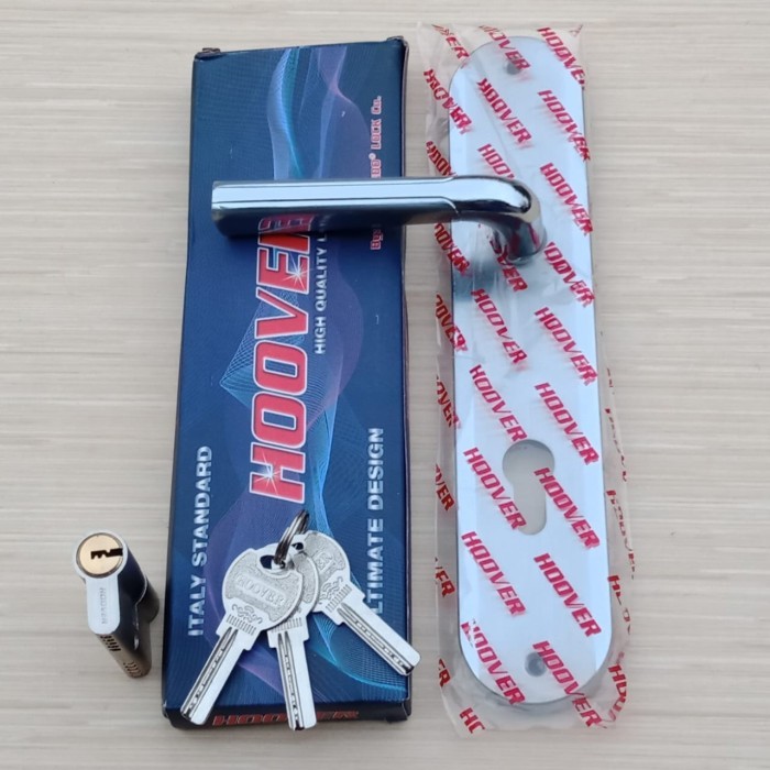 ~~~~~] Handle Hendel Gagang Kunci Pintu Rumah Satu Set Merk Hoover Ukuran Besar Stainless