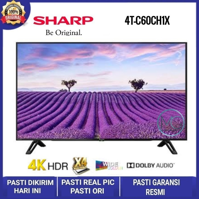 Sharp Led Tv 60 Inch 4T-C60Ch1X / 4Tc60Ch1X / 60Ch1X Aquos 4K Uhd