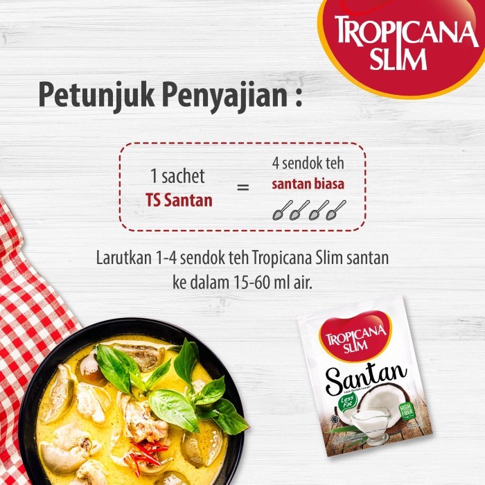 

Tropicana Slim Santan (5 Sachet/Pc) Best Seller