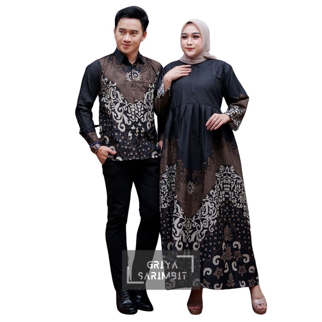 Gamis Cauple Lebaran Serimbit Kekinian Bj Couple Pesta Kondangan Bajy Pria Wanita Copel Pakaian Set 