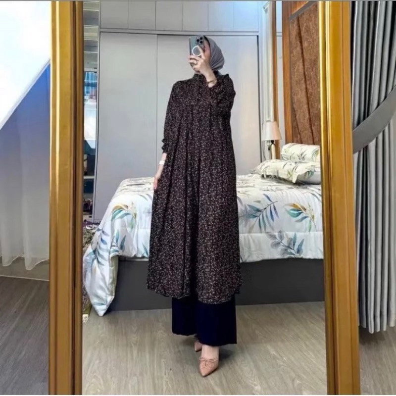 Baju Tunik Ibuibu 1Set Celana Satu Set Bju Hari Raya Stelan Baju Stlan Terbaru 2025 1 Stel Perempuan