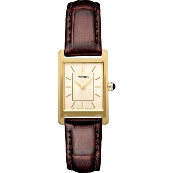 Seiko Classic Tank Ladies Swr066 Vintage Champagne Gold Dial