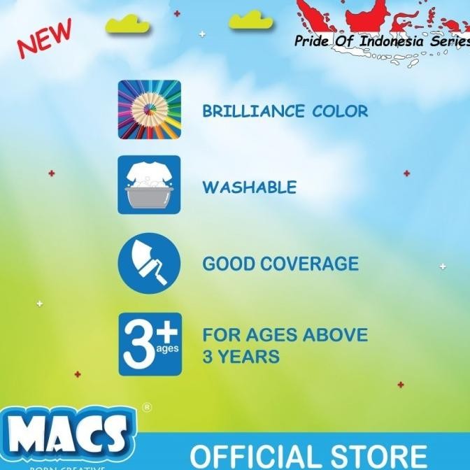 

Terlaris Macs Gel Crayon 48 Color/Warna Face Painting Aman Mudah Dibersihkan Ready Stok
