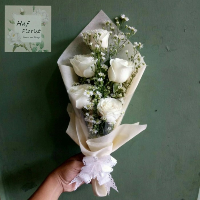 HAND BOUQUET BUNGA MAWAR ASLI FRESH FLOWER