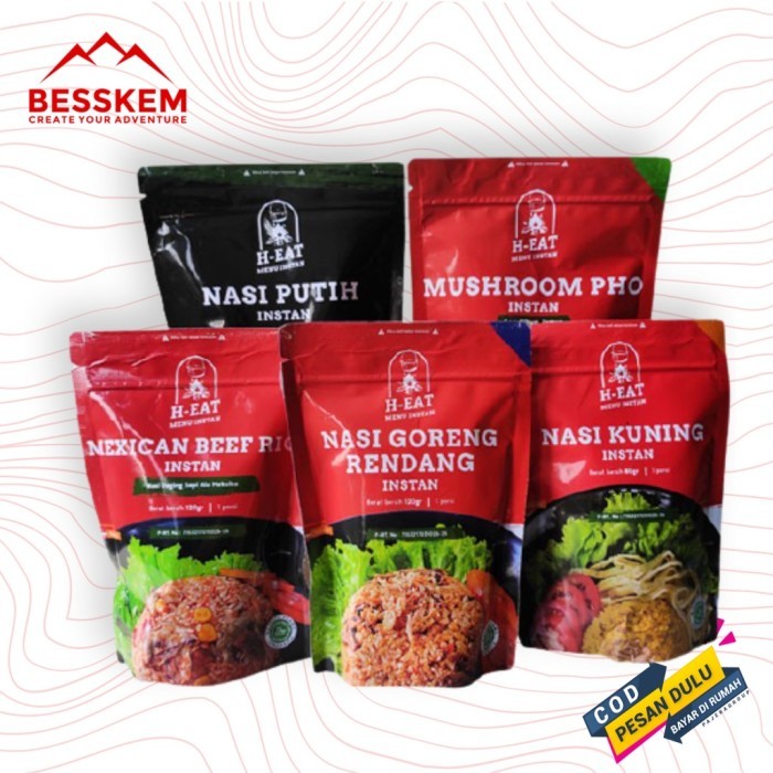 

HOT SALE! H Eat Nasi Cepat Nasi Instan Makanan Instan Cepat Saji Ransum