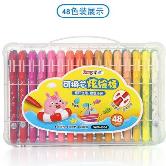 

Terlaris Crayon Grasp Ulir/ Mata Besar, Sedang, Kecil 48 Warna Ready Stok