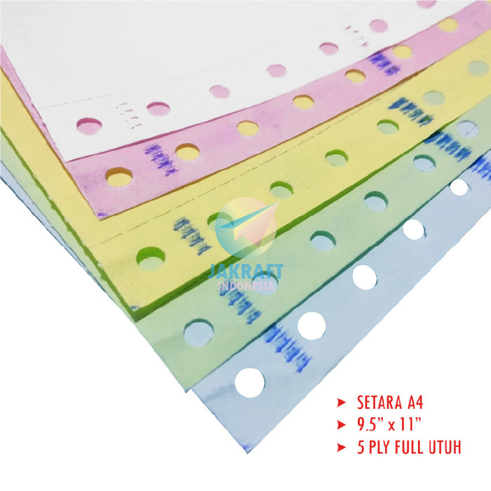 

Kertas Continuous Form A4 9.5 x 11 5 Ply (K5) Full Utuh NCR W Komputer