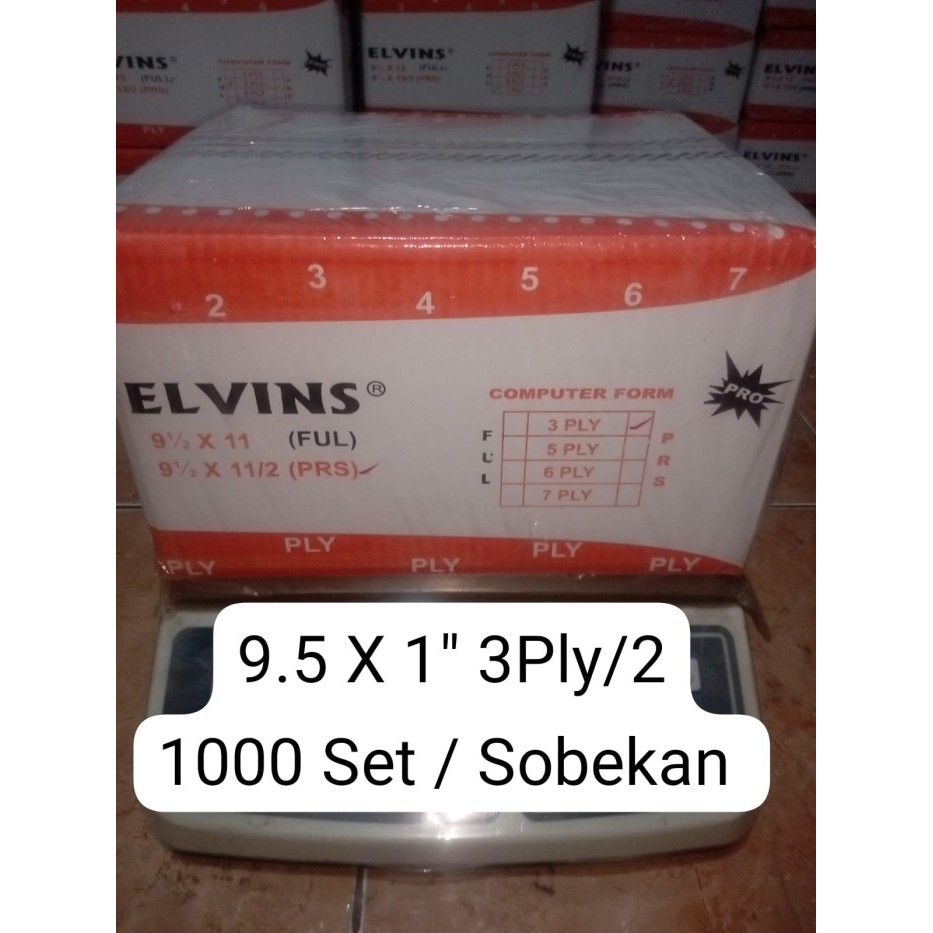

Continuous Form 9.5X11 /2[3ply] ELVINS/Kertas Komputer