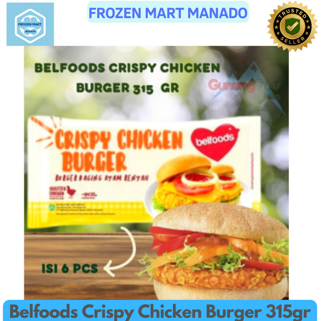 

Belfoods Crispy Chicken Burger 315gr - Frozen Mart Manado (Frozen Food Manado)