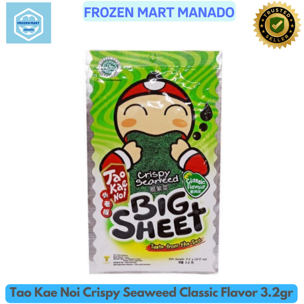 

Rumput Laut Tao Kae Noi Crispy Seaweed Classic Flavor 3.2gr - Frozen Mart Manado (Frozen Food Manado)