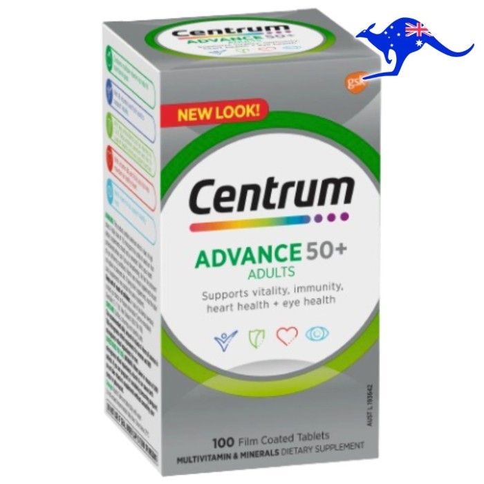 readyy Centrum Advance For Adults 100 Tablets Advanced 50+ 100 Adult / Multivitamin For Men Women