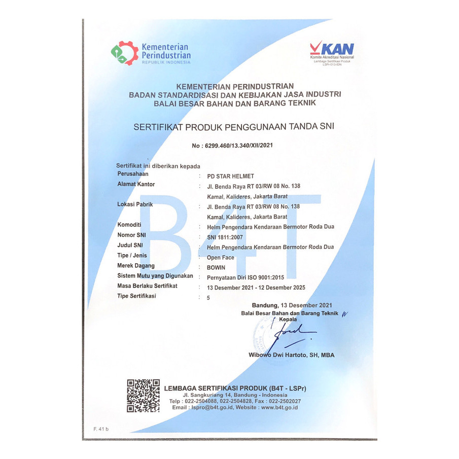 BOWIN HELM SNI PREMIUM CARBON FIBER (HELM HALF FACE BOGO / HELM RETRO)