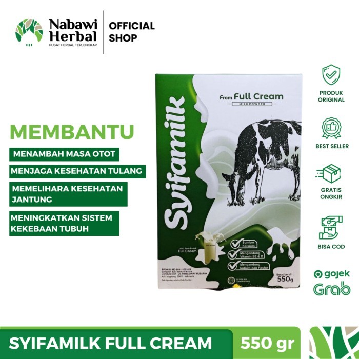 

TERLARIS SYIFAMILK - SUSU BUBUK PENGGEMUK BADAN FULL CREAM VANILLA 550GR MURAH!!! MURAH