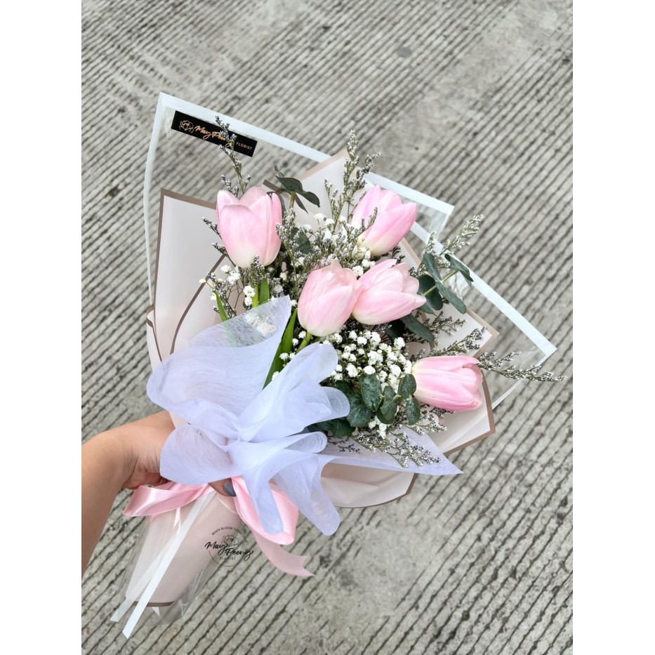 FRESH TULIP IMPORT BOUQUET - BUKET BUNGA ASLI BUKET SEGAR BUKET TULIP