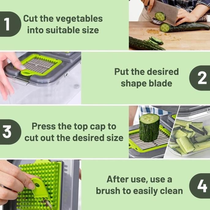 

Angelohut Parutan Multifungsi Dapur Sayur Buah Kentang Bawang Serbaguna 22 In 1 Set Original