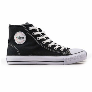 Sepatu Sneakers Johnson Basic Highcut (Hc) Hitam Putih