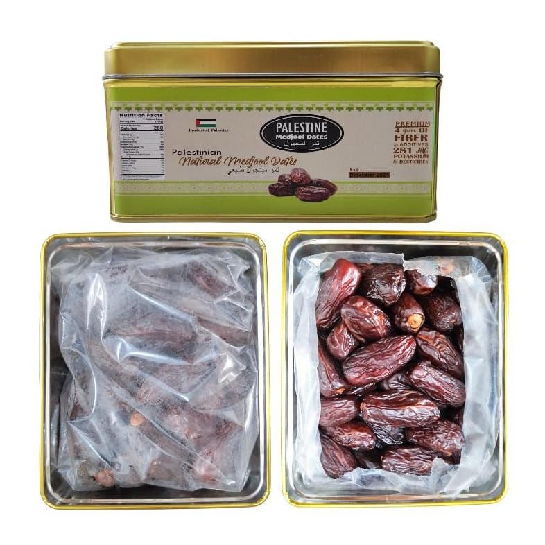 

Kurma Medjool Jumbo//Grade A Kemasan Kaleng Premium//Palistine//Palestina 1kg