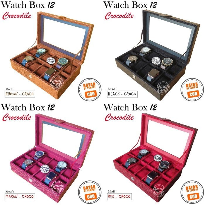 [Termurah] Kotak Jam Tangan Isi 12 / Tempat Jam Tangan / Box Jam