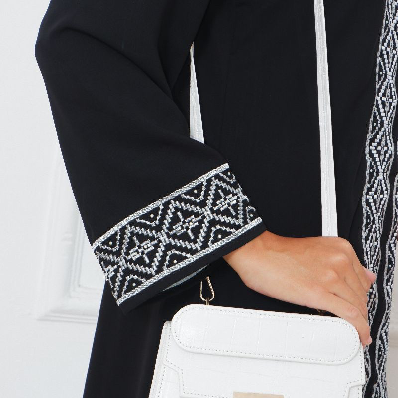 Kejar Promo Gamis Wanita Muslim Abaya Jubah Hitam Saudi Turki Maxi Dress Murah Ori Bordir Etnik