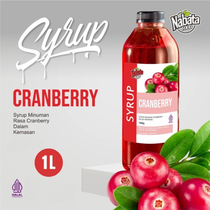 

TERLARIS SIRUP CRANBERRY NABATA FOOD 1 LITER CRANBERRY SYRUP MEREK NABATA FOOD 1000ML MURAH!!! MURAH