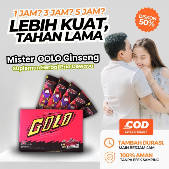 

TERLARIS GOLO OFFICIAL GINSENG ORIGINAL 1BOX 5 SACHET MISTER GOLO MINUMAN SERBUK SUPLEMENT MADU