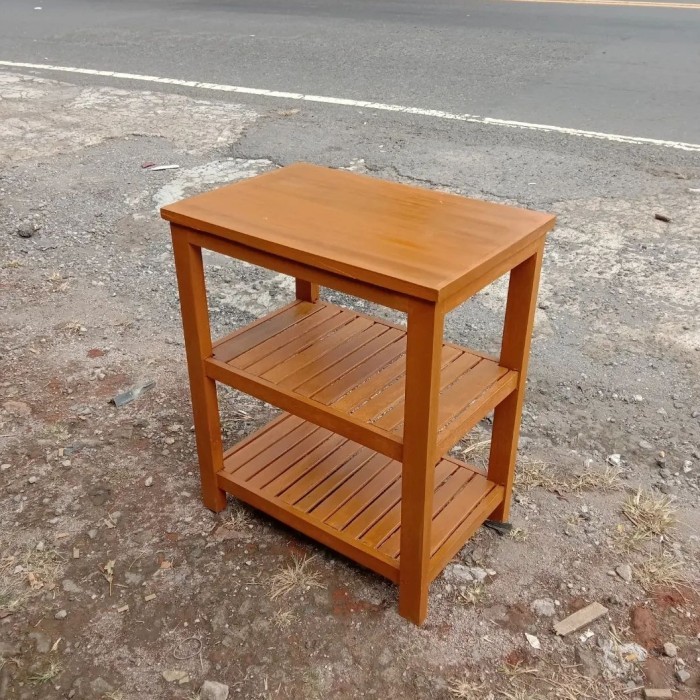 Meja Aquarium Minimalis Jati Grade A Macam Ukuran