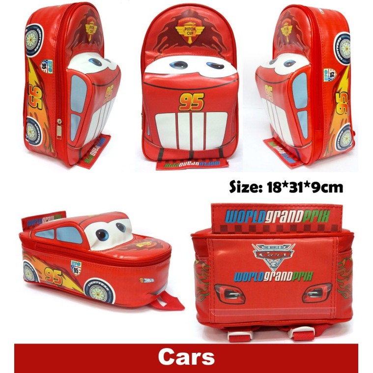 TAS RANSEL ANAK BALITA BENTUK MOBIL CARS MCQUEEN